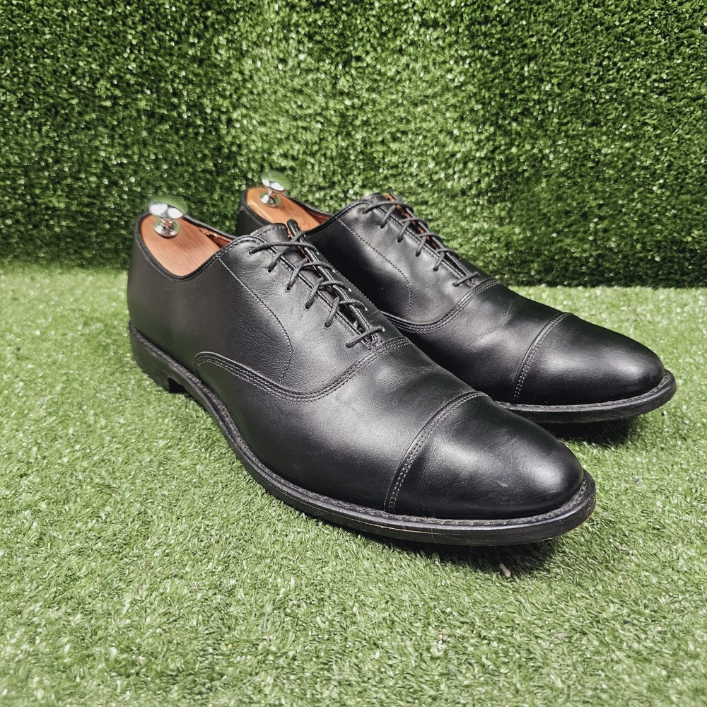 Allen Edmonds Park Avenue Black Leather Cap Toe Formal Dress Shoes Mens 13 A